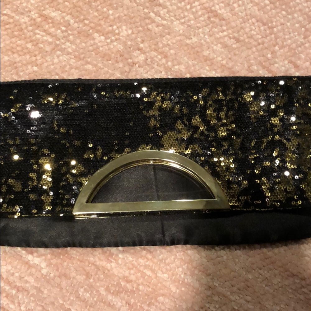 Black and gold clutch